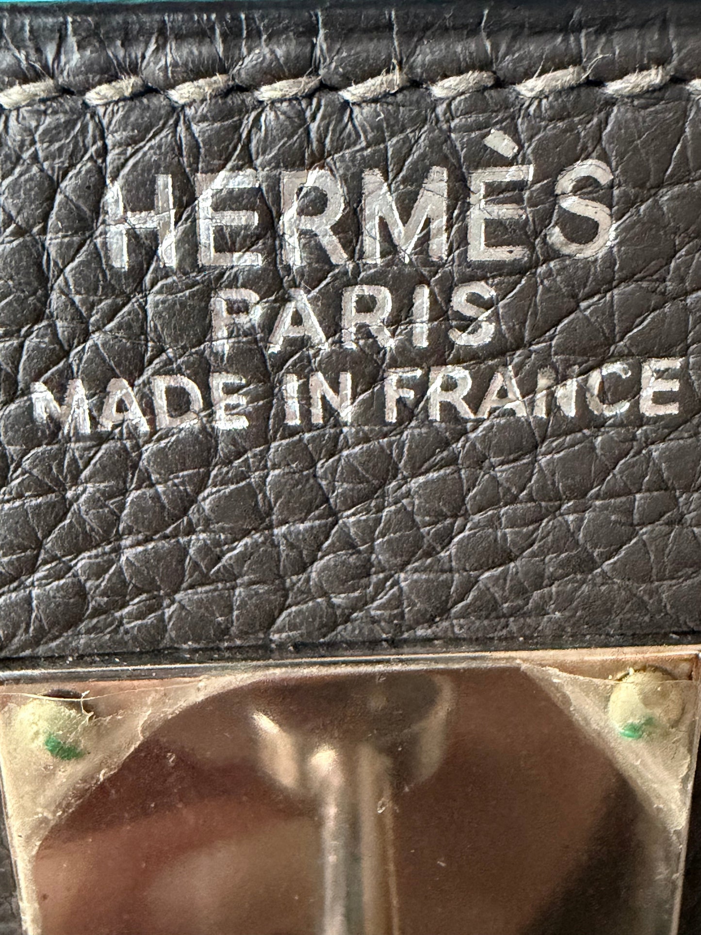 Hermes Kelly 50 Etain Grey Togo Leather Travel Bag