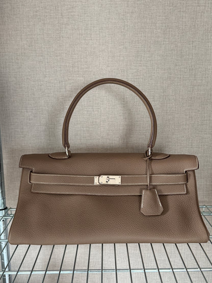 Hermes Kelly Shoulder Etoupe Togo Leather HW