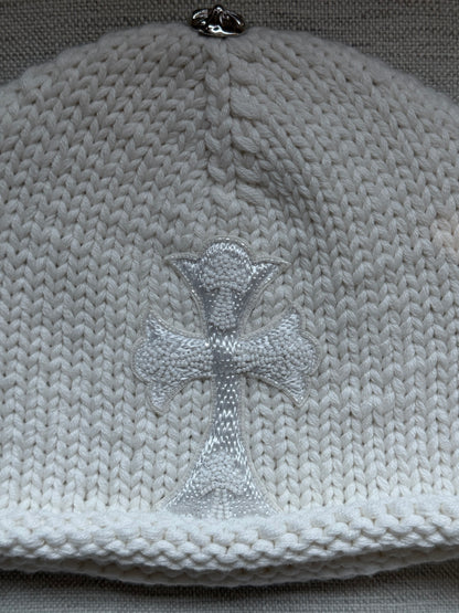 Chrome Hearts Beaded White Beanie
