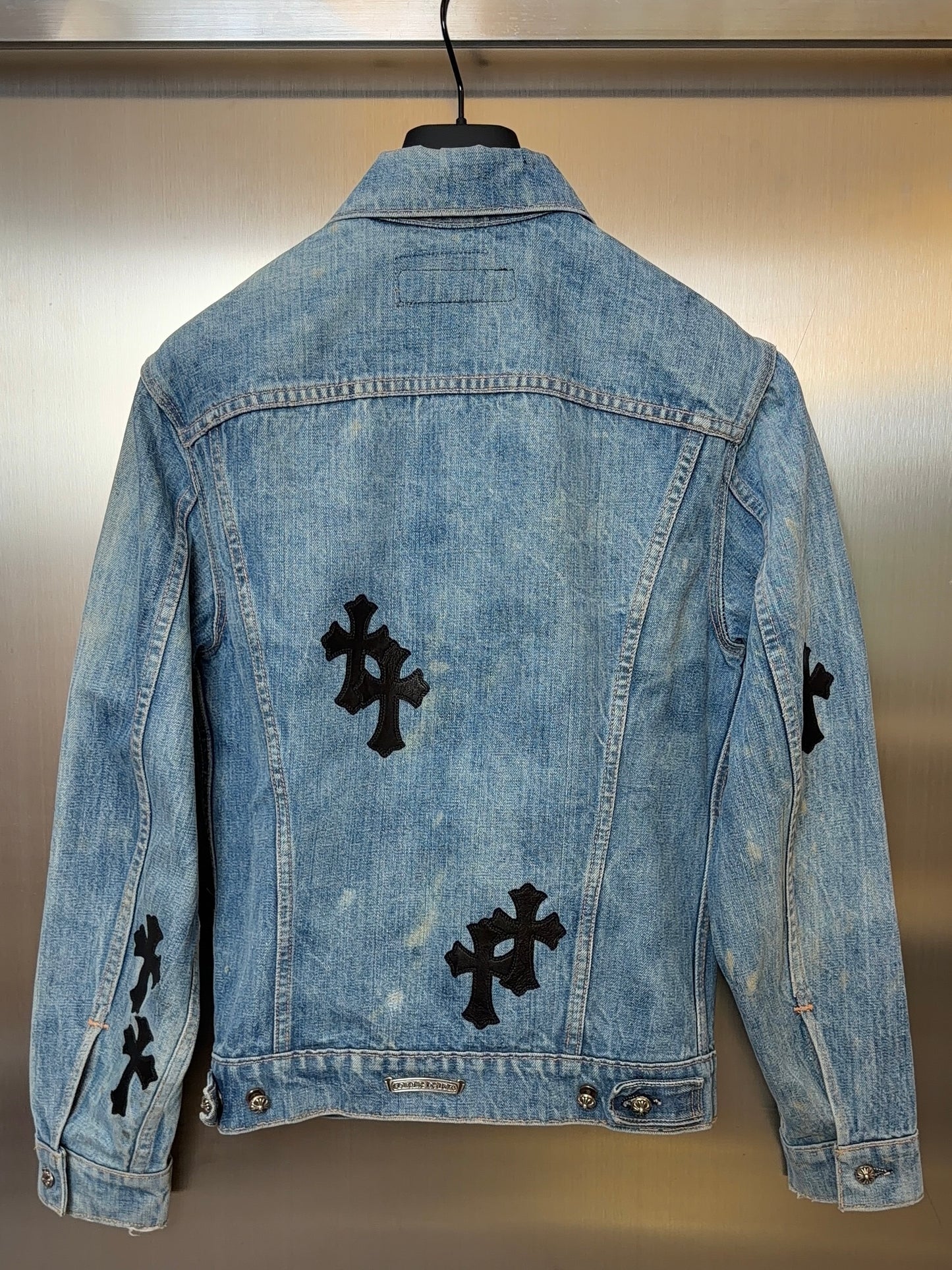 Chrome Hearts Cross Patches light wash Levi’s Denim Jacket