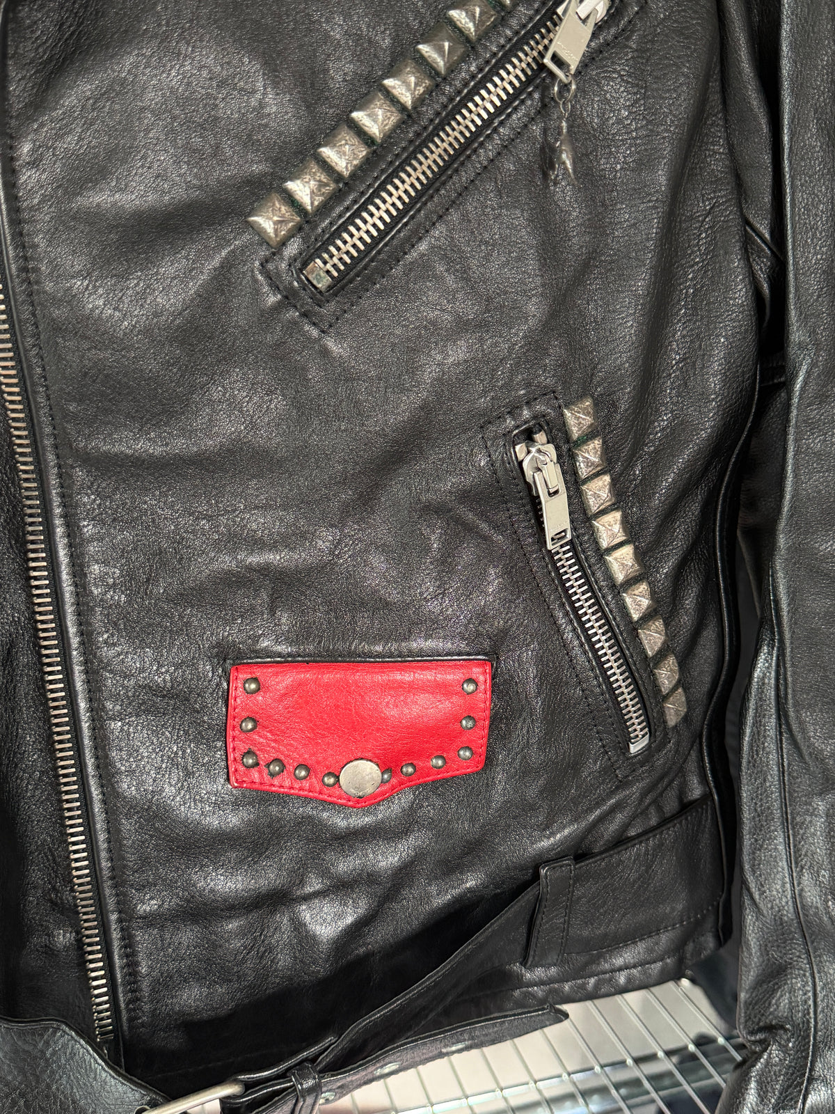 Saint Laurent SS15 Motorcycle Degrade Sunset Leather Jacket