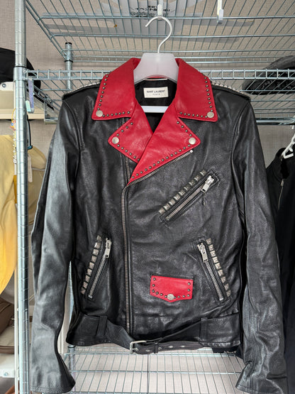 Saint Laurent SS15 Motorcycle Degrade Sunset Leather Jacket