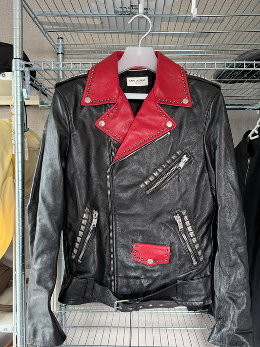 Saint Laurent SS15 Motorcycle Degrade Sunset Leather Jacket