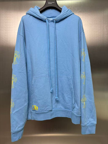 Chrome Hearts Drake collaboration “ Girls Love Chrome” babyblue hoodie