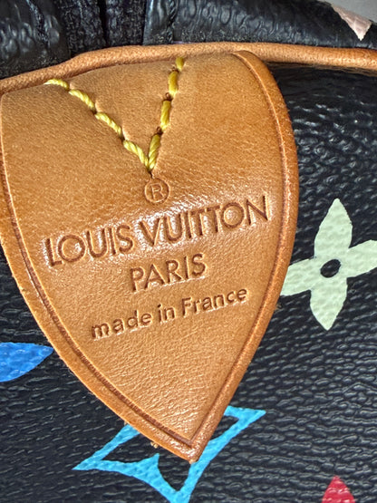 Louis Vuitton X Takashi Murakami Black Multicolor Monogram Keepall 45 Travelbag