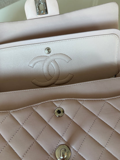 Chanel 2014S Light Pink Lambskin Medium Classic Flap