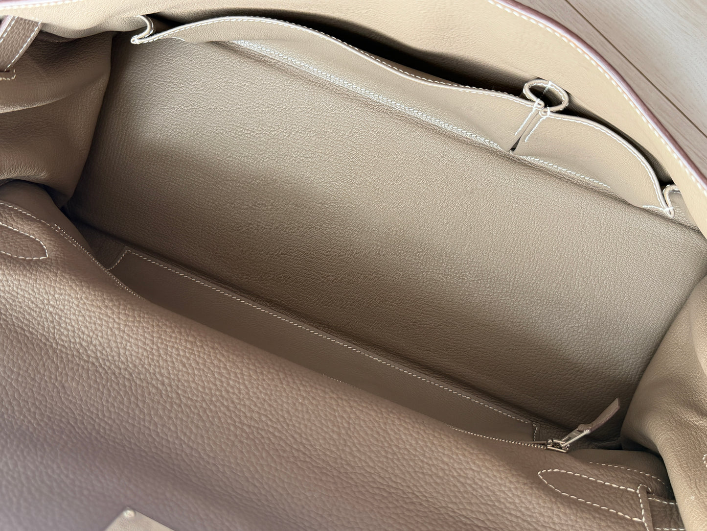 Hermes Kelly Shoulder Etoupe Togo Leather HW