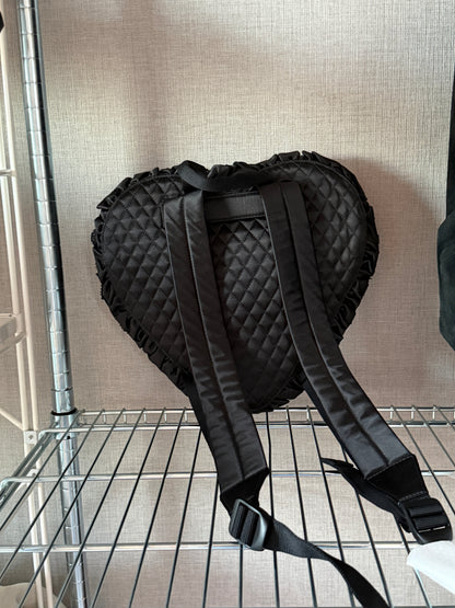 Balenciaga Black Ruffled Heart Backpack