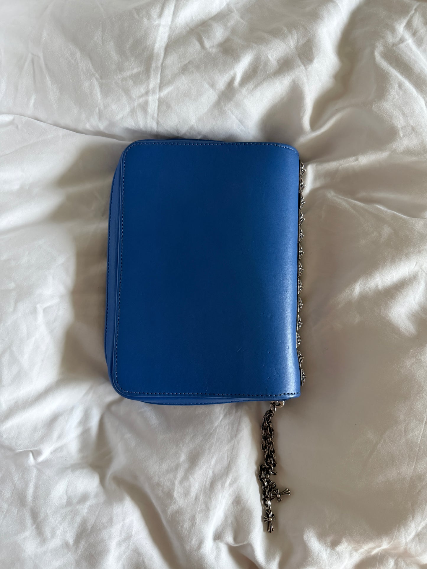 Chrome Hearts Blue Silver Heart Logo Agenda Book