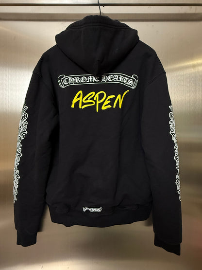 Chrome Hearts Aspen exclusive Floral Cross Thermal Zip Up Hoodie