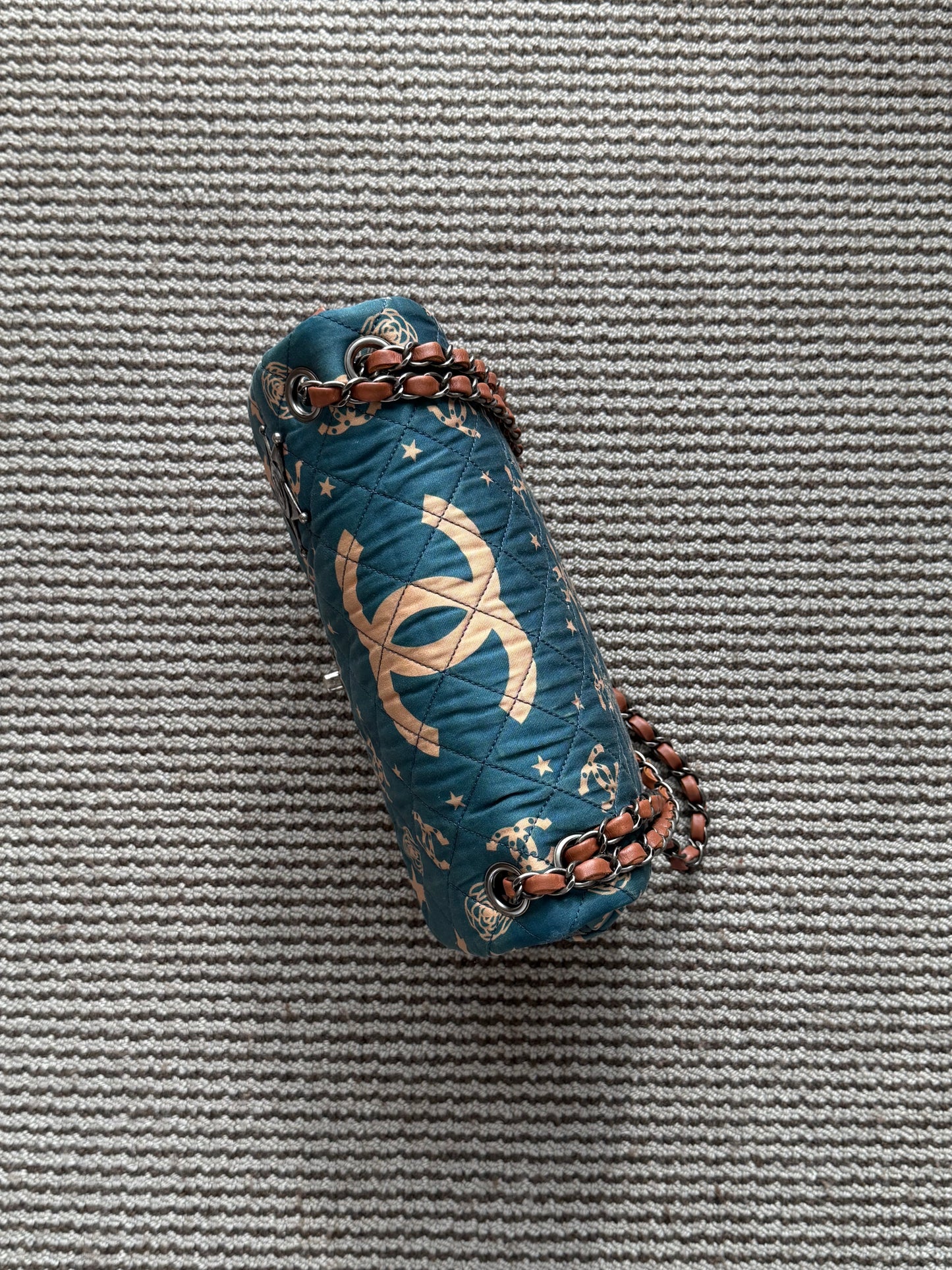 Chanel 2014 Paris Dallas Metiers D’art Bandana Medium Classic Flap