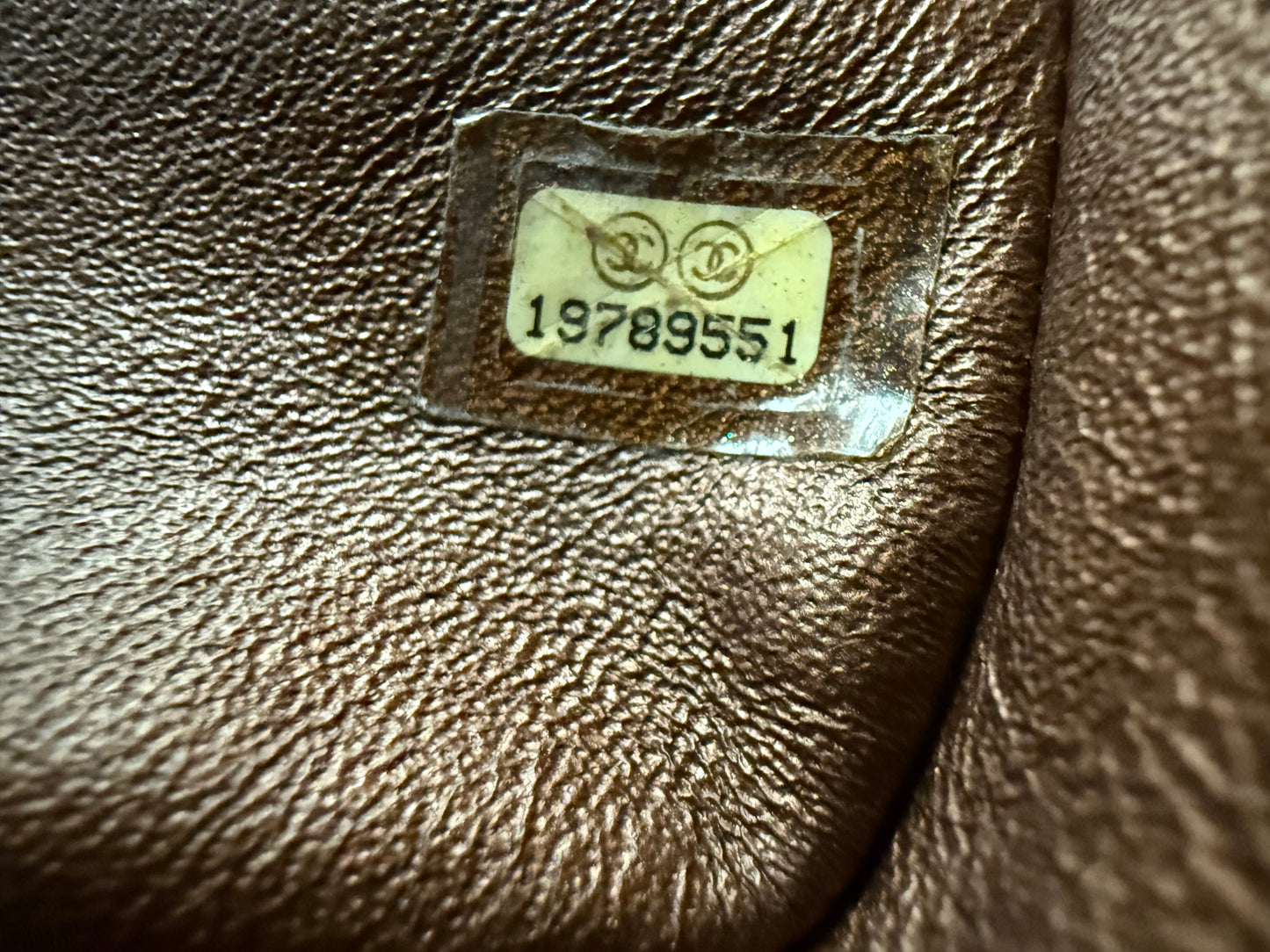 Chanel metallic bronze-toned quilted embossed Logo Classic Flap Bag