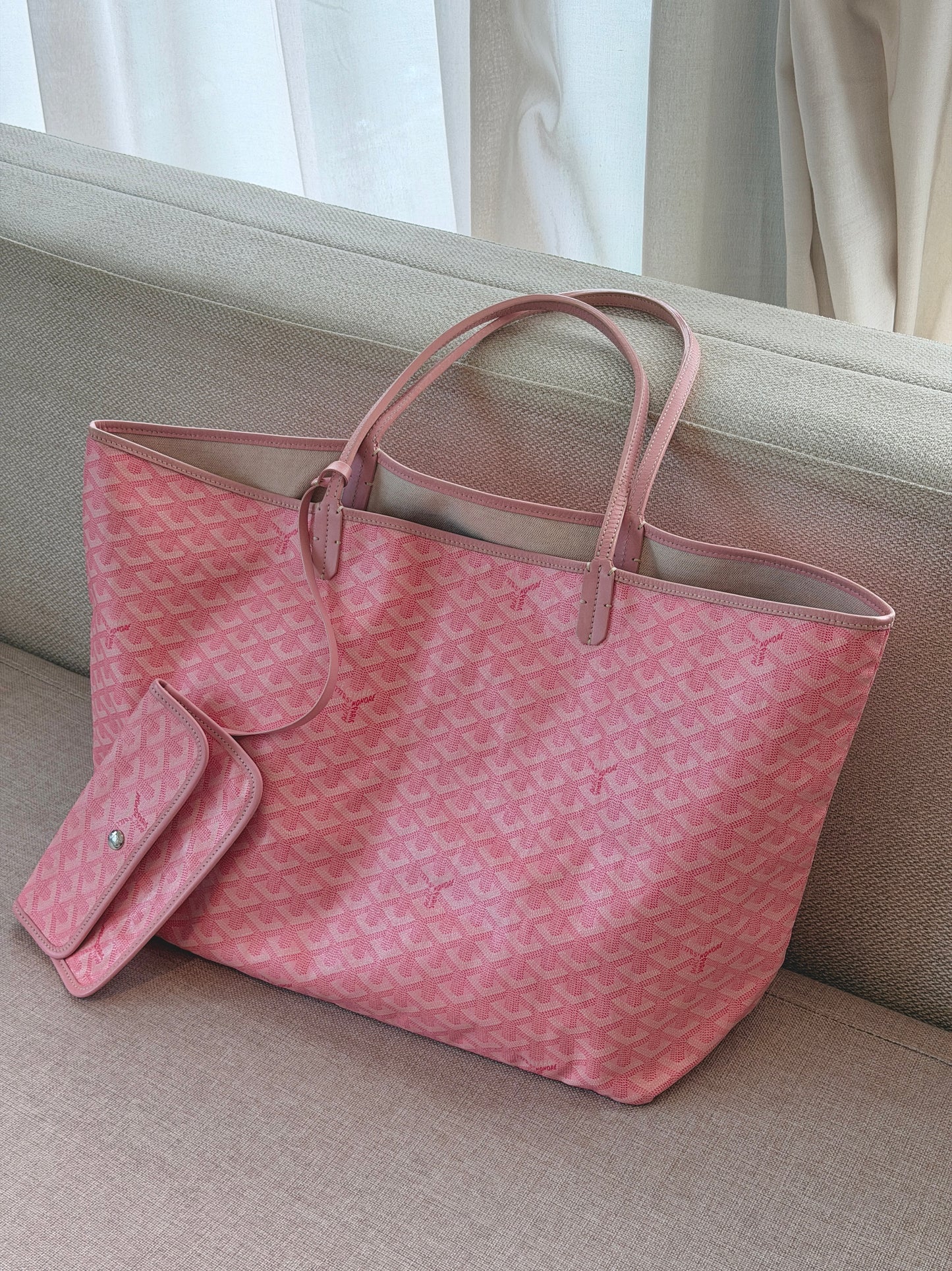 Goyard Sakura Pink Saint Louis GM Tote Bag