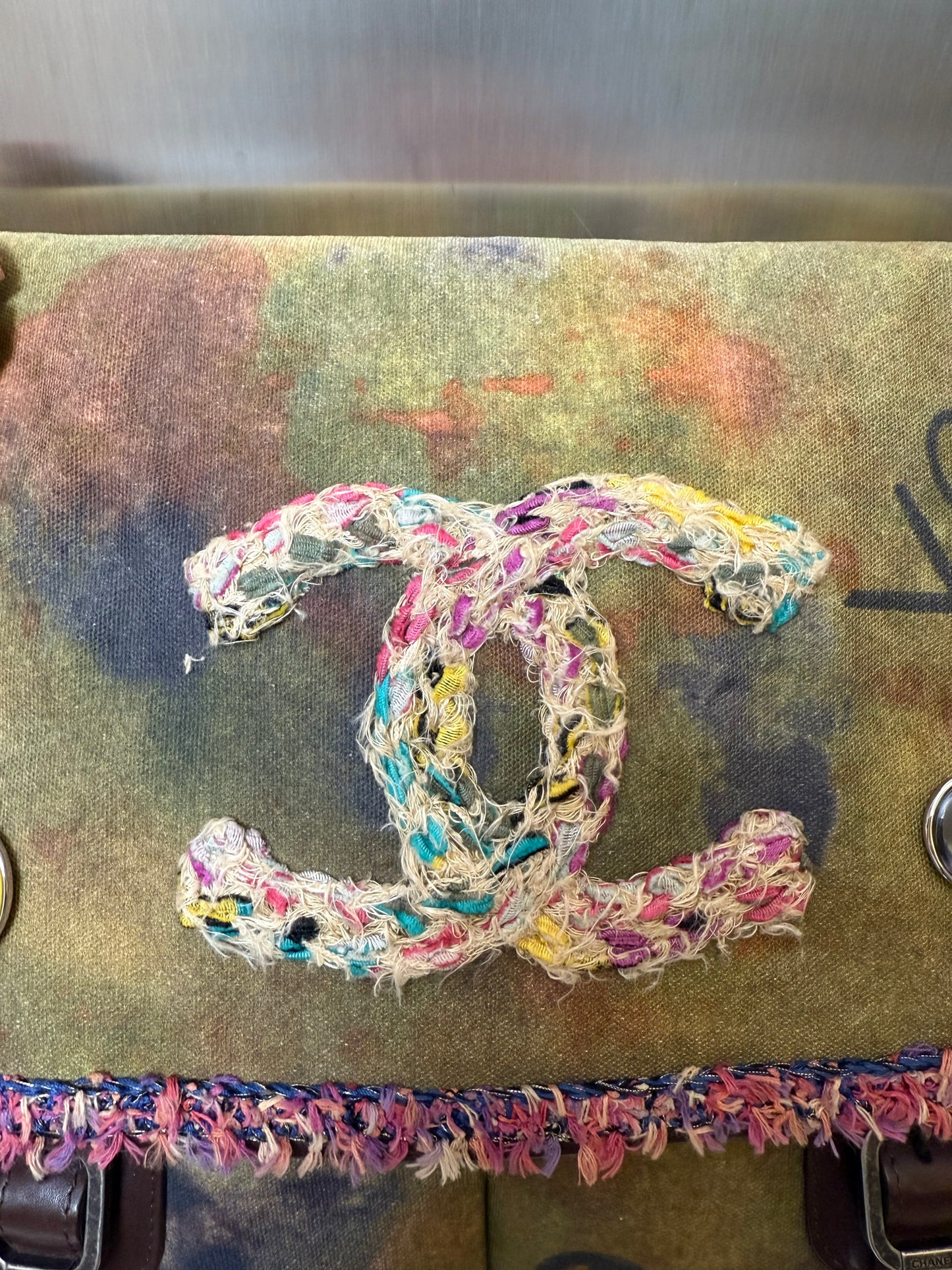 Chanel 15S graffiti on the pavements messenger bag
