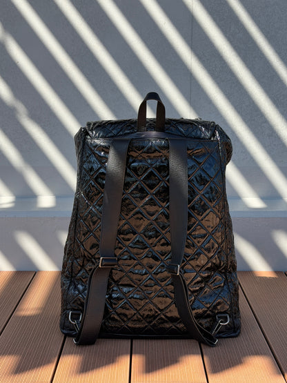 Chanel 2014AW Supermarket Collection Trolley Quilted Patent Backpack
