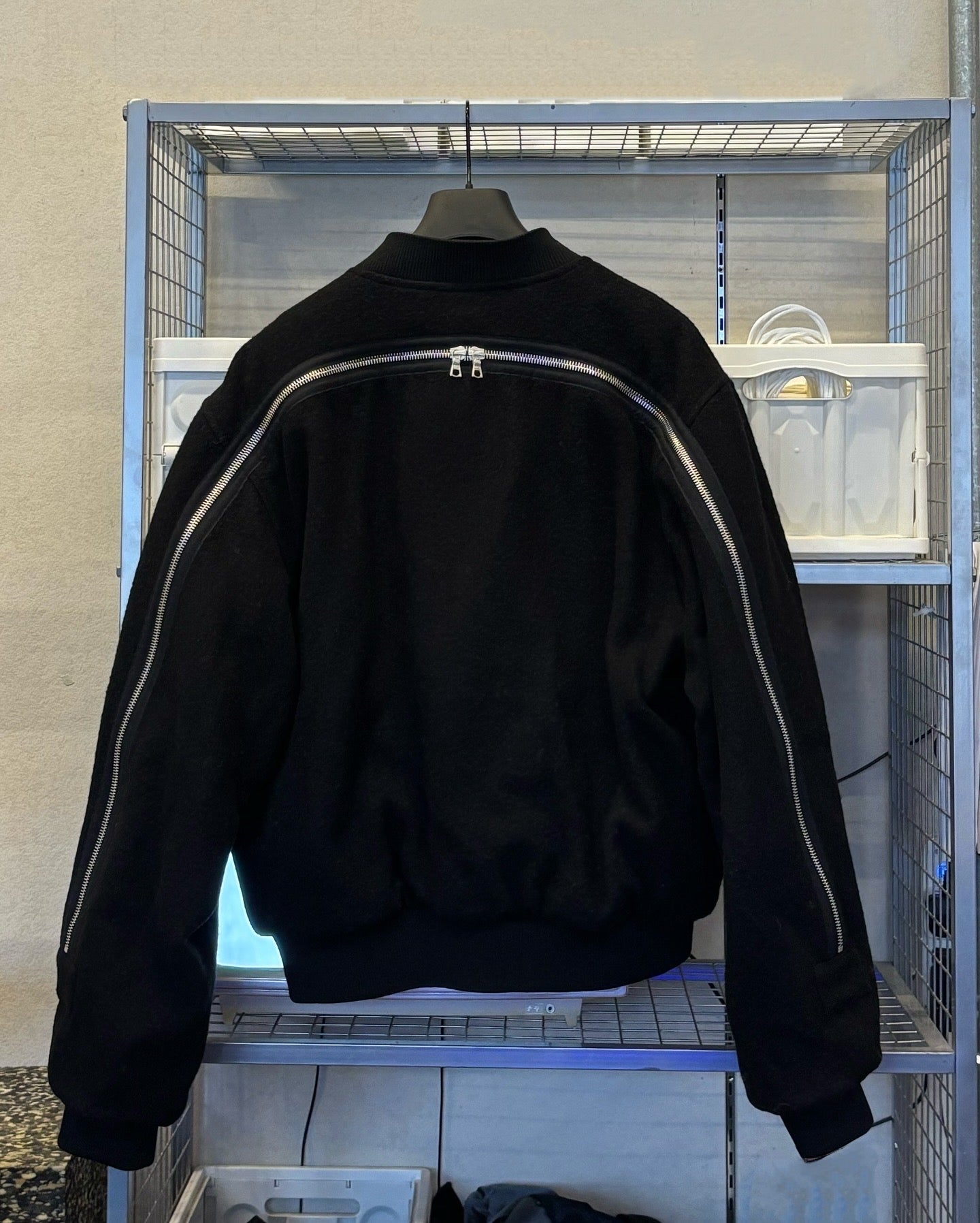 Dries Van Noten AW14 Backzip Wool Bomber Jacket