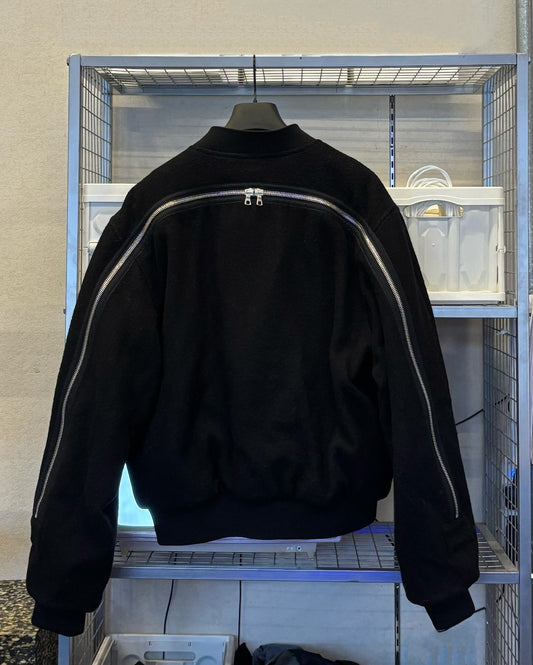 Dries Van Noten AW14 Backzip Wool Bomber Jacket