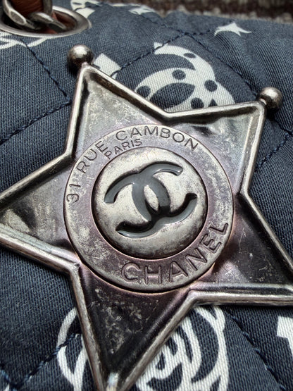 Chanel 2014 Paris Dallas Metiers D’art Bandana Medium Classic Flap