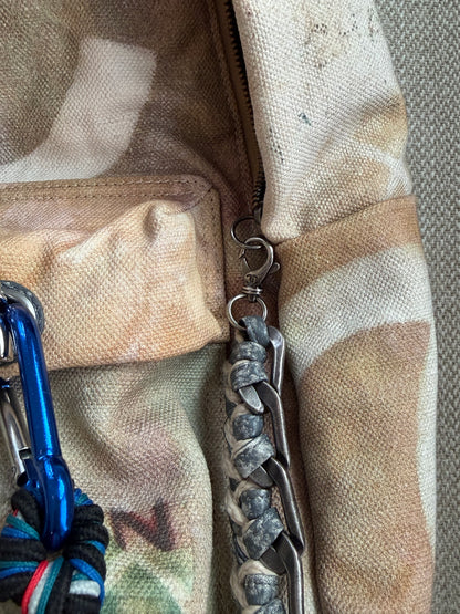 Chanel 2014 Large Art School Beige Graffiti Backpack