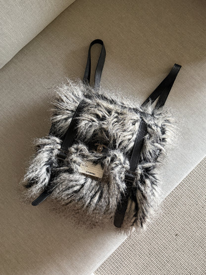 Chanel RARE 2010 AW Icebergs RTW Fantasy Furs Backpack