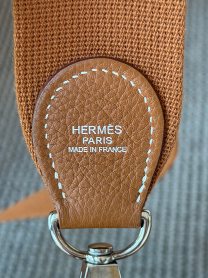 Hermes Kelly 50 Gold Taurillon Clemence Leather Palladium Hardware Handbag