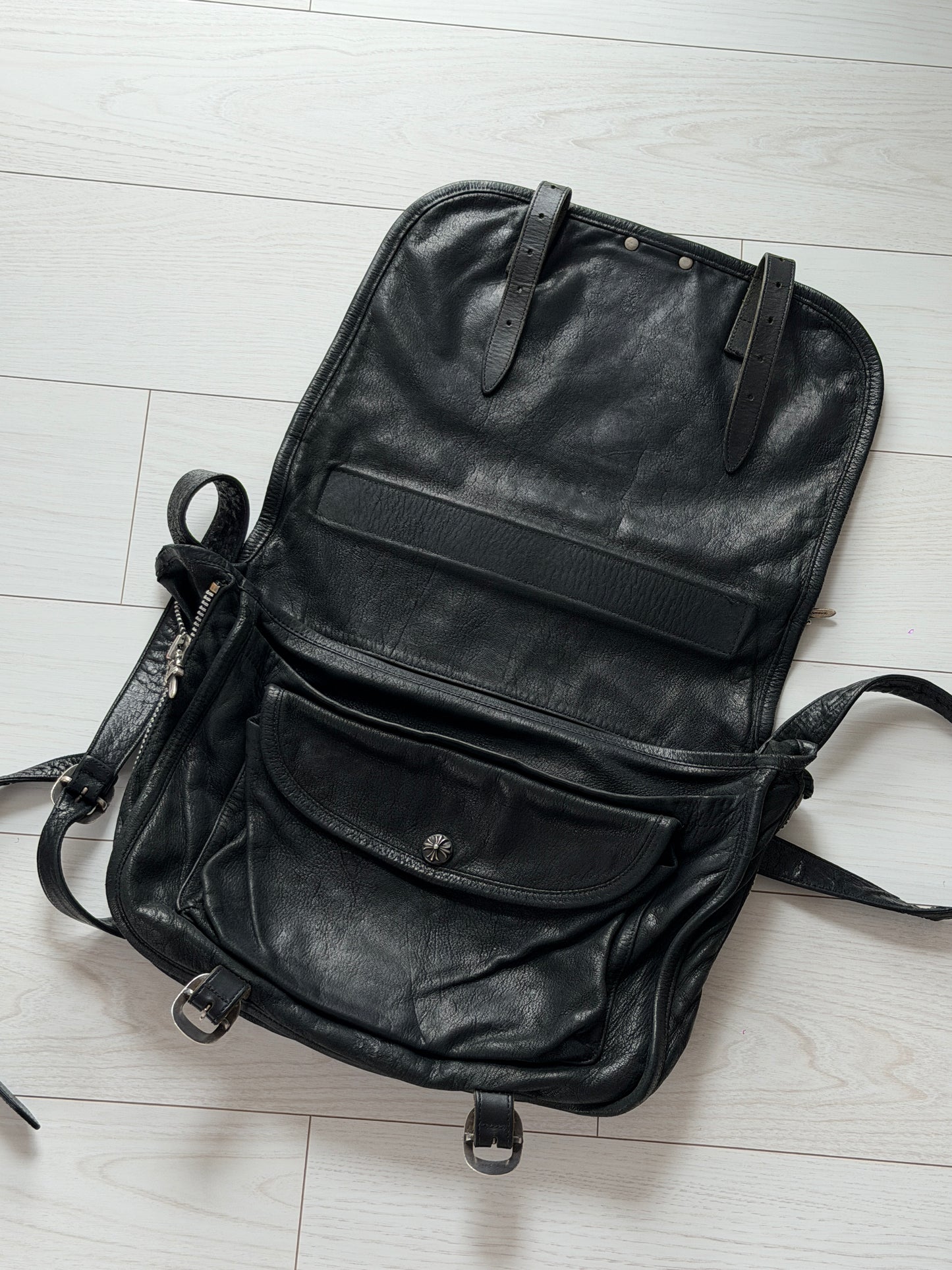 Chrome Hearts cross patches messenger bag