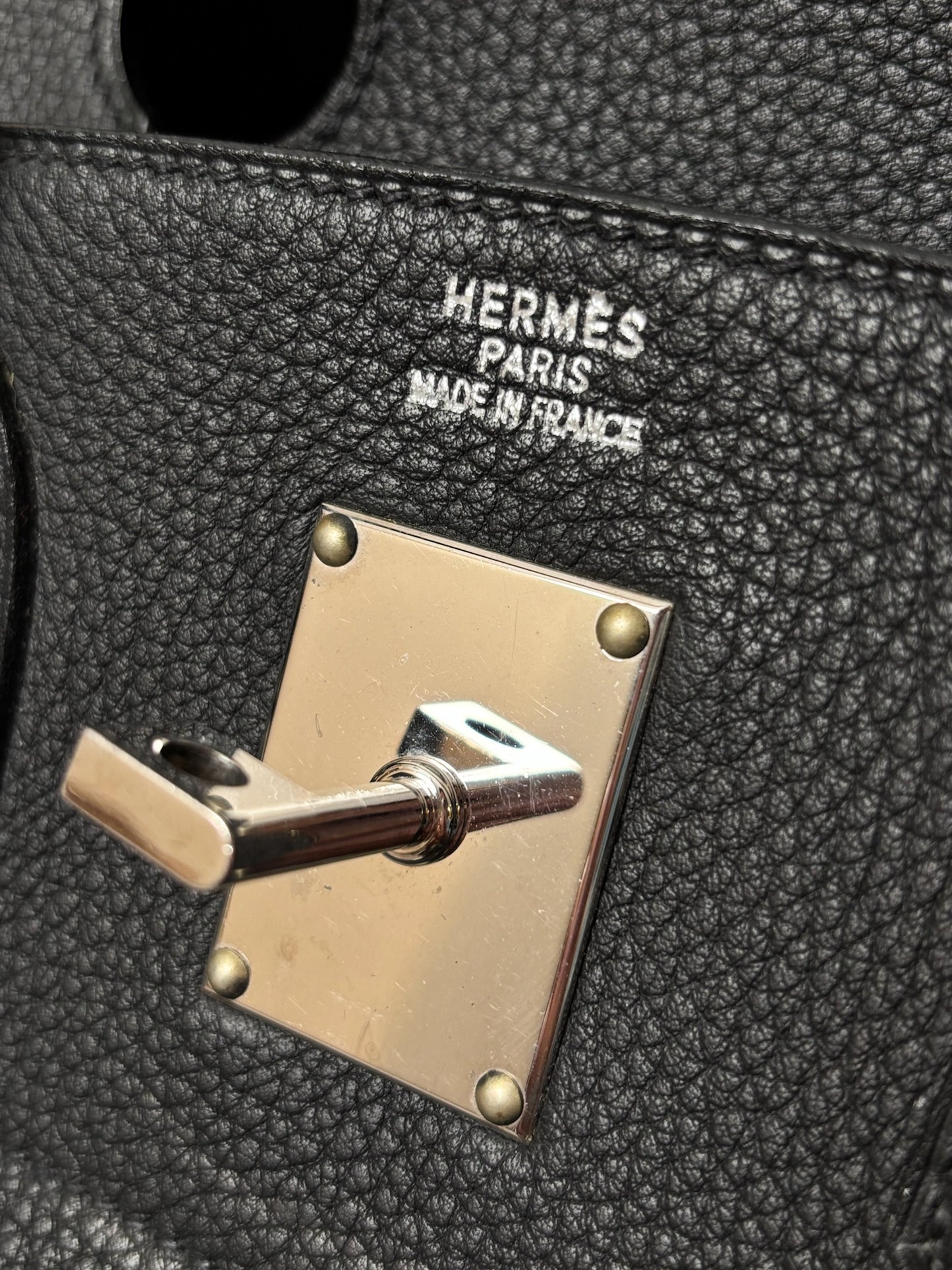 Hermes HAC 40 Noir Togo Leather Palladium SHW