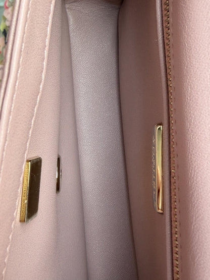 Chanel 25P Pink Multicolor Sequin Mini Sequin Flap Bag