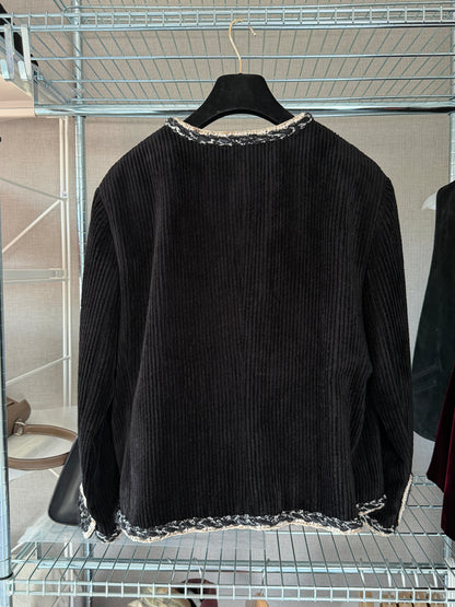 Chanel 2025K Black Velvet Jacket