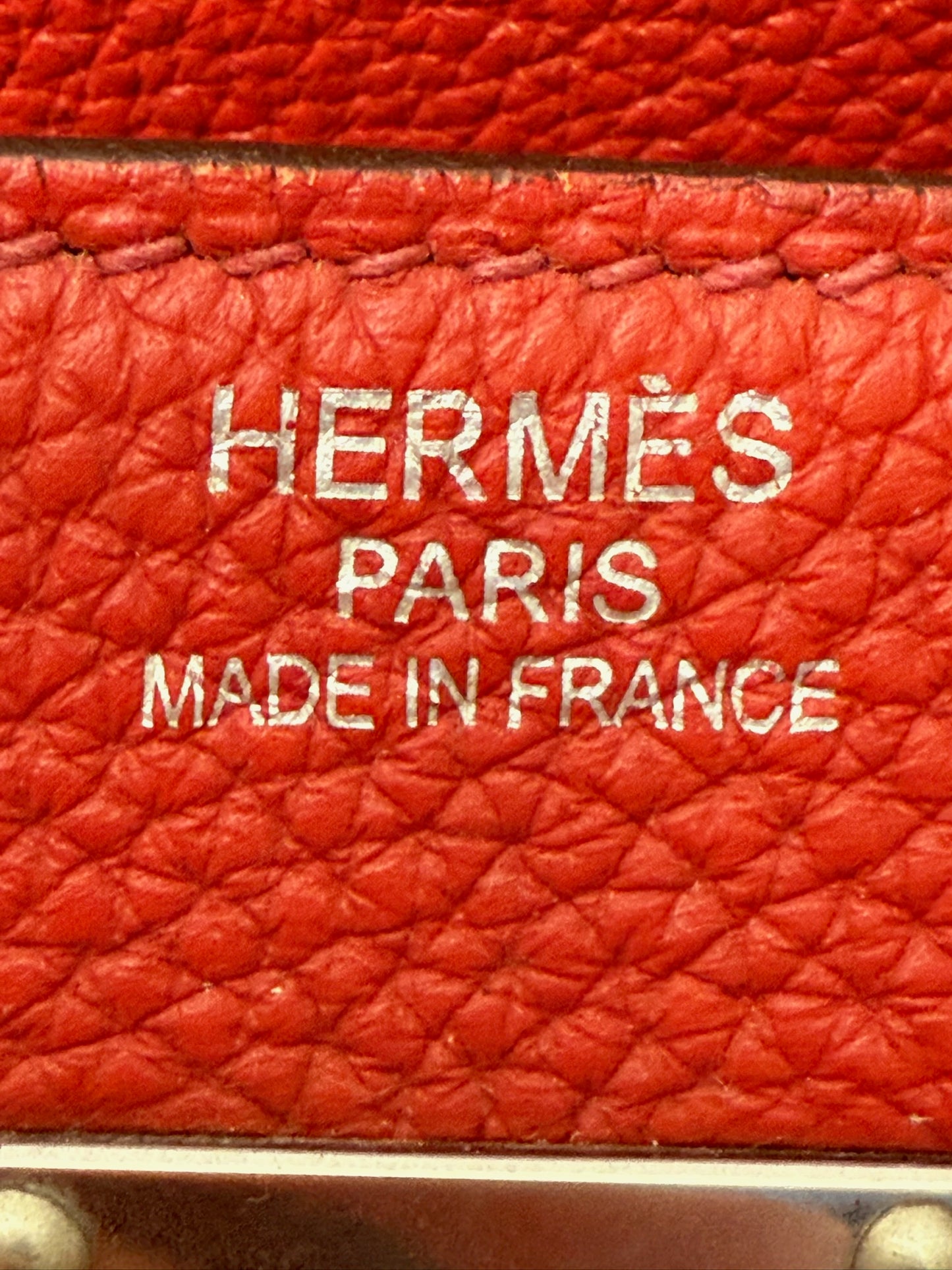 Hermes HAC 40 Togo leather Palladium Travel bag