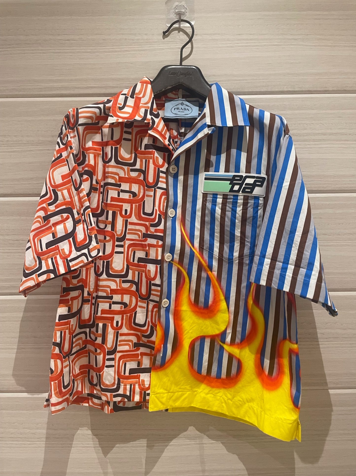 Prada FW18 double match bowling shirt
