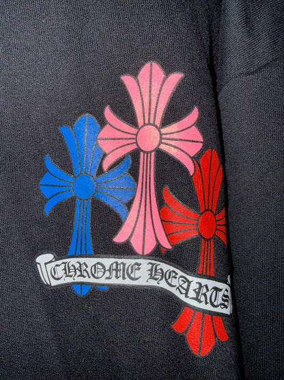 Chrome Hearts color cross patches zip up