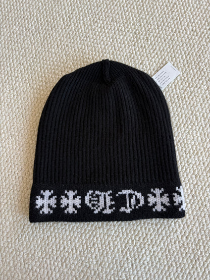Chrome Hearts Black Big Daddy Cashmere Beanie
