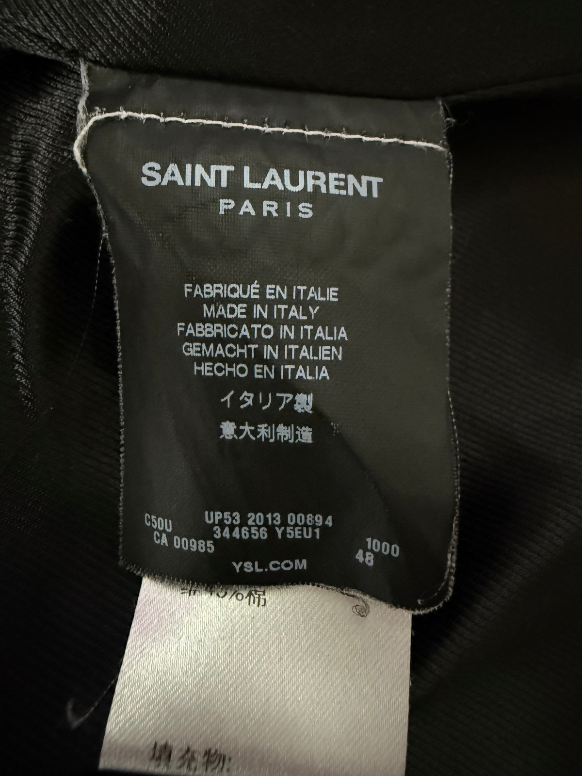 Saint Laurent Paris SS14 multi zip moto leather jacket