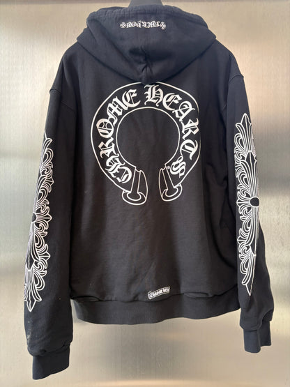 Chrome Hearts thermal Horseshoe zip up hoodie