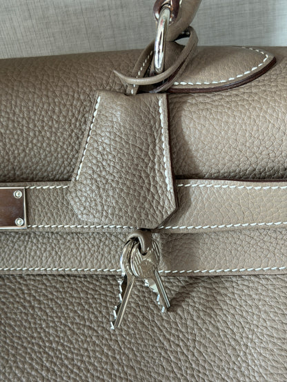 Hermes Kelly Shoulder Etoupe Togo Leather HW