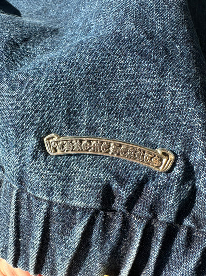 Chrome Hearts denim half zip hoodie