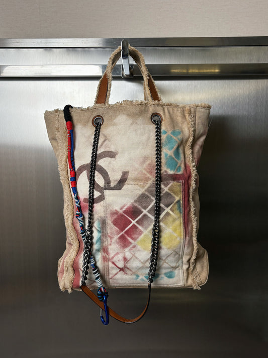 Chanel Multicolor Graffiti Art School Tote Bag