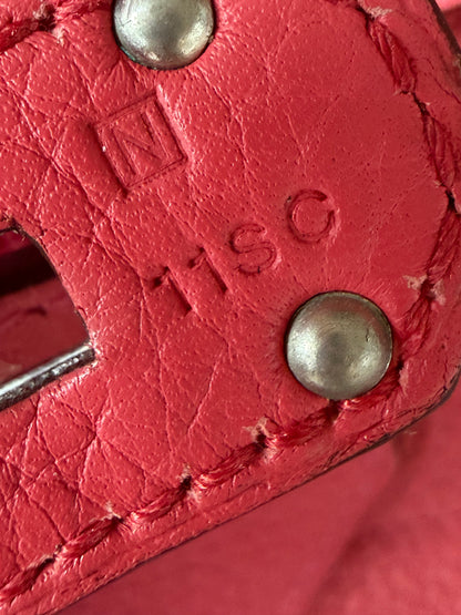 Hermes HAC 40 Bougainvillea Red Togo Leather Palladium Hardware Handbag