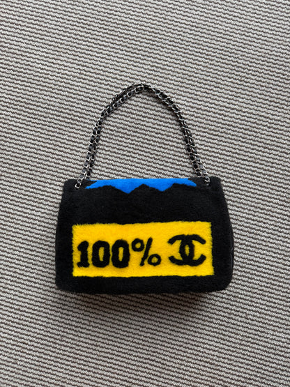 Chanel 14K Supermarket Shearling Classic Flap Jumbo No.5 Comic Bag