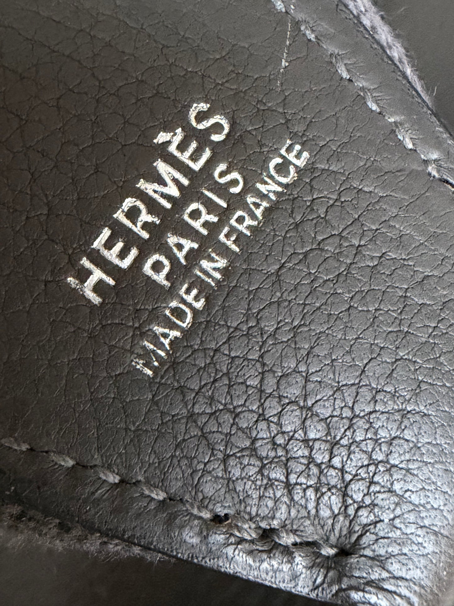 Hermes Kelly 50 Etain Grey Togo Leather Travel Bag