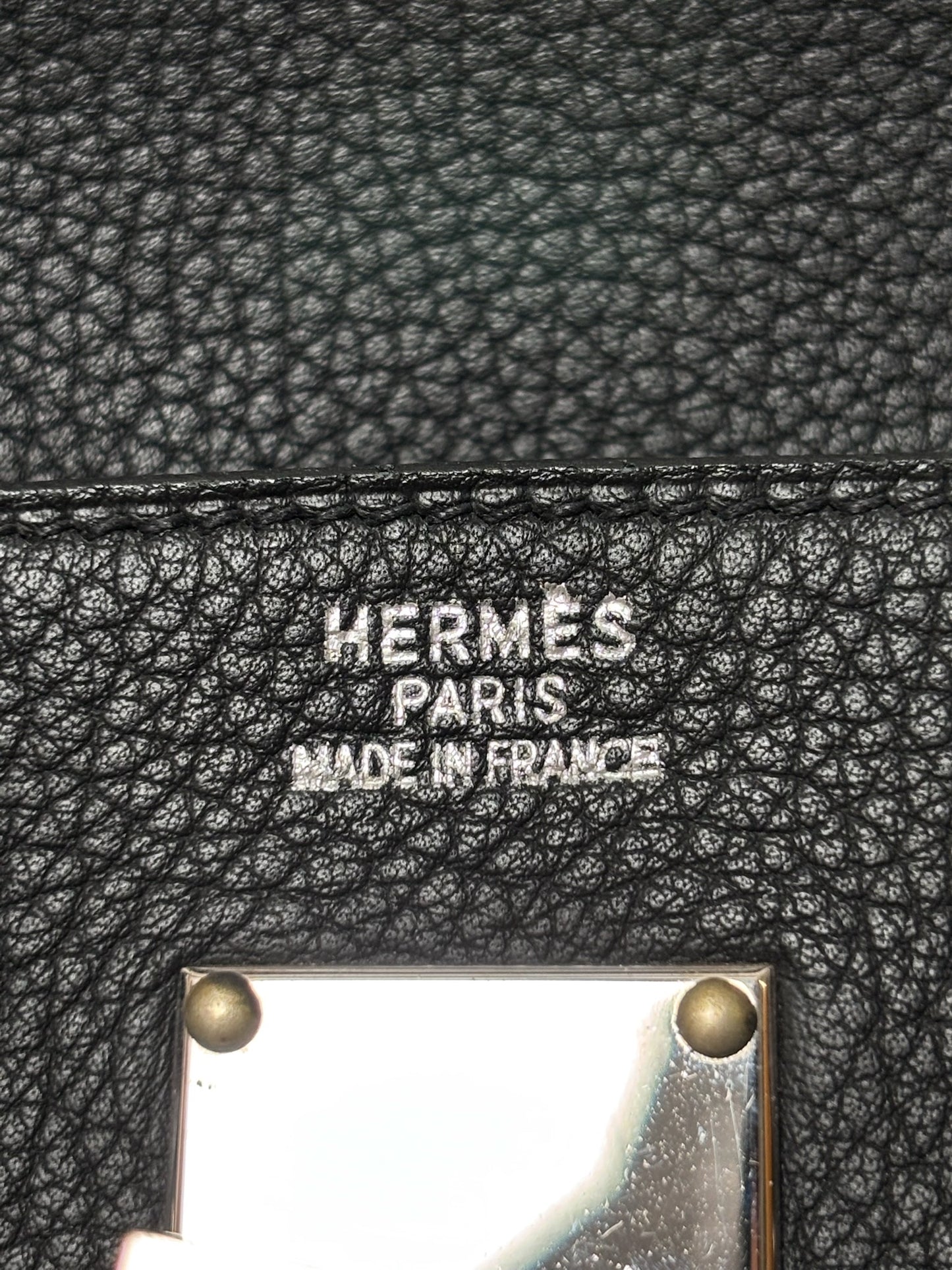 Hermes HAC 40 Noir Togo Leather Palladium SHW