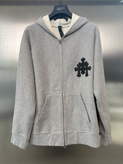 Chrome Hearts cross patches paperjam zip hoodie