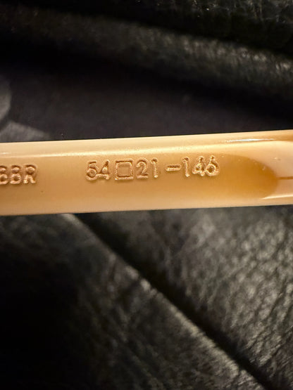 CHROME HEARTS DEEP I Gold Plated White Ebony Varnish glasses