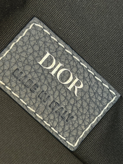 Christian Dior Men Saddle Leather Bag In Navy