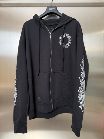 Chrome Hearts Fuxx You Horseshoe Floral Cross Zip Up Hoodie