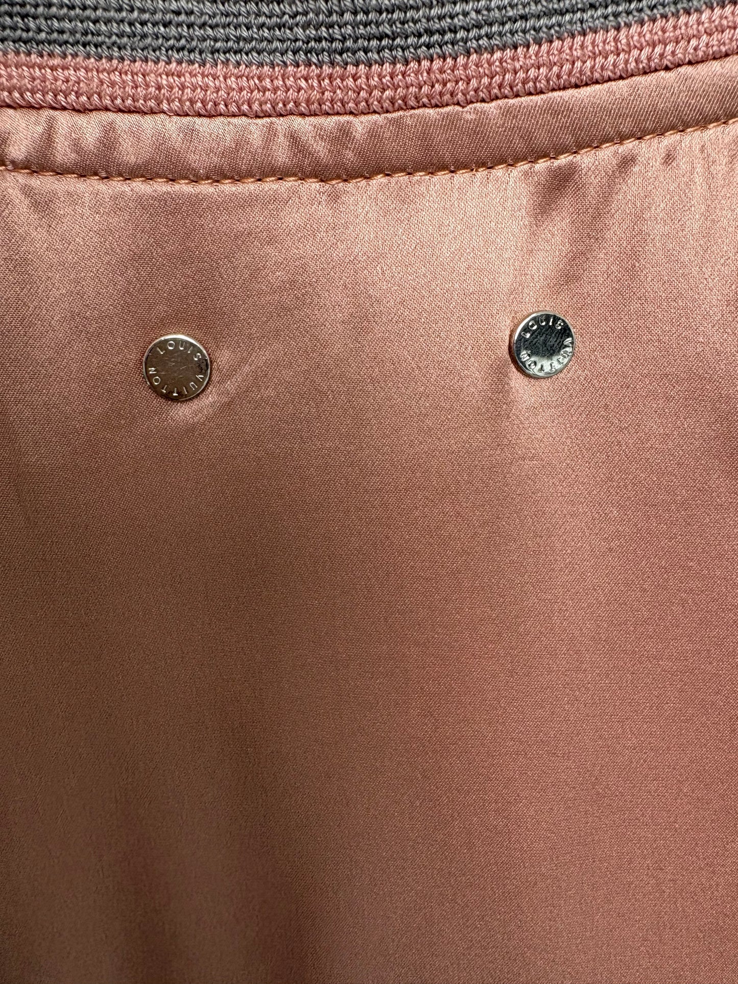 Louis Vuitton SS16 Embroidered Souvenir Pink Satin Jacket