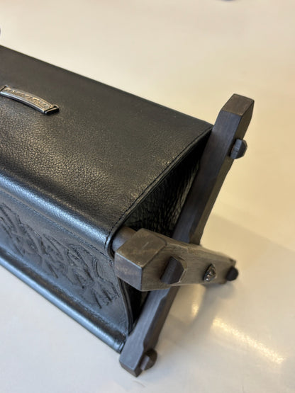 Chrome Hearts Full Cross Patches Leather Magazine Rack