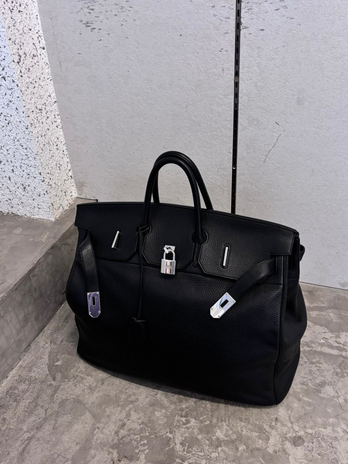 Hermes HAC 50 Black Travel Bag