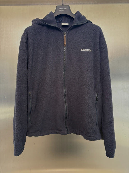 Vetements navy grip fleece bullet zip up